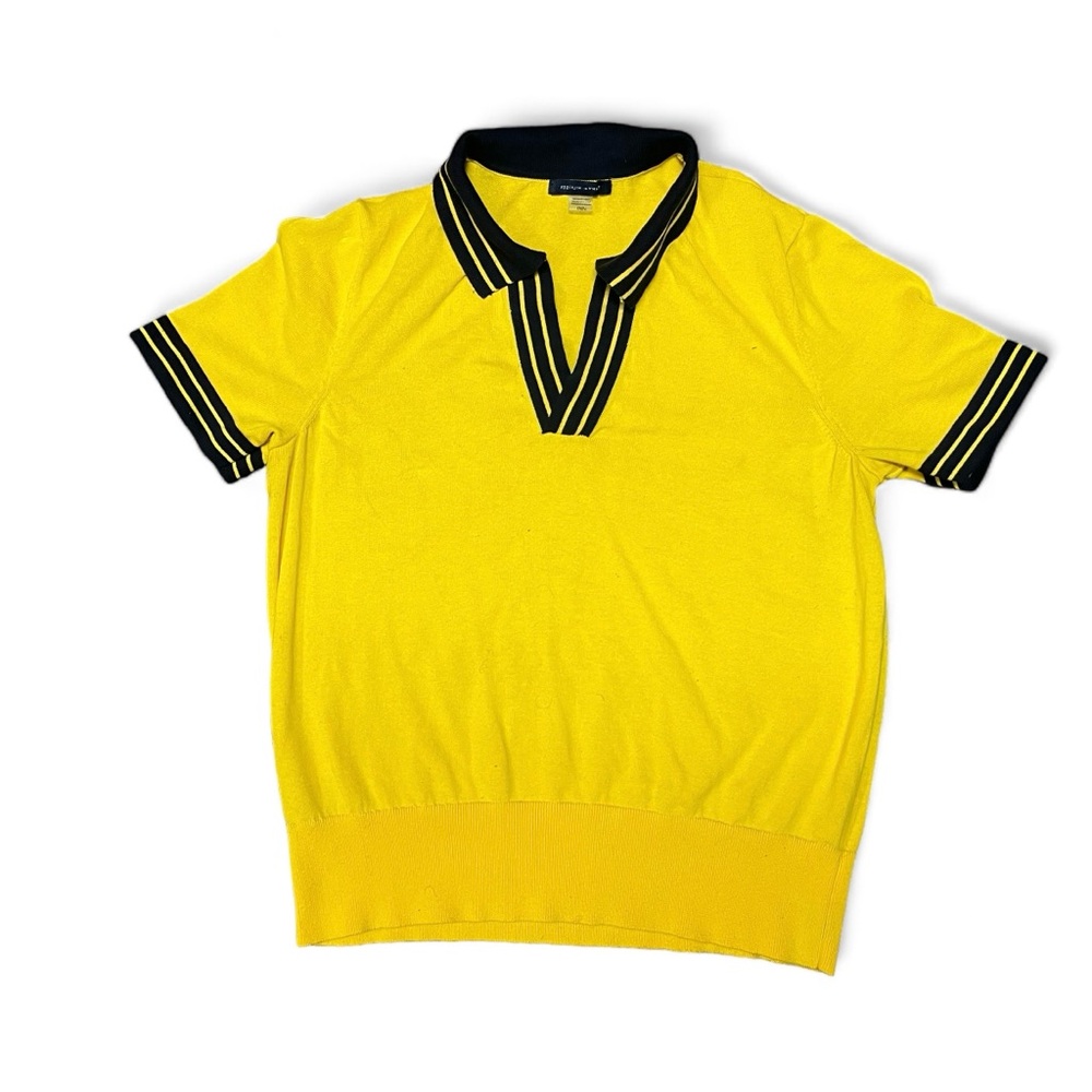 Tommy Hilfiger Collarded Polo Yellow Shirt Women's Large